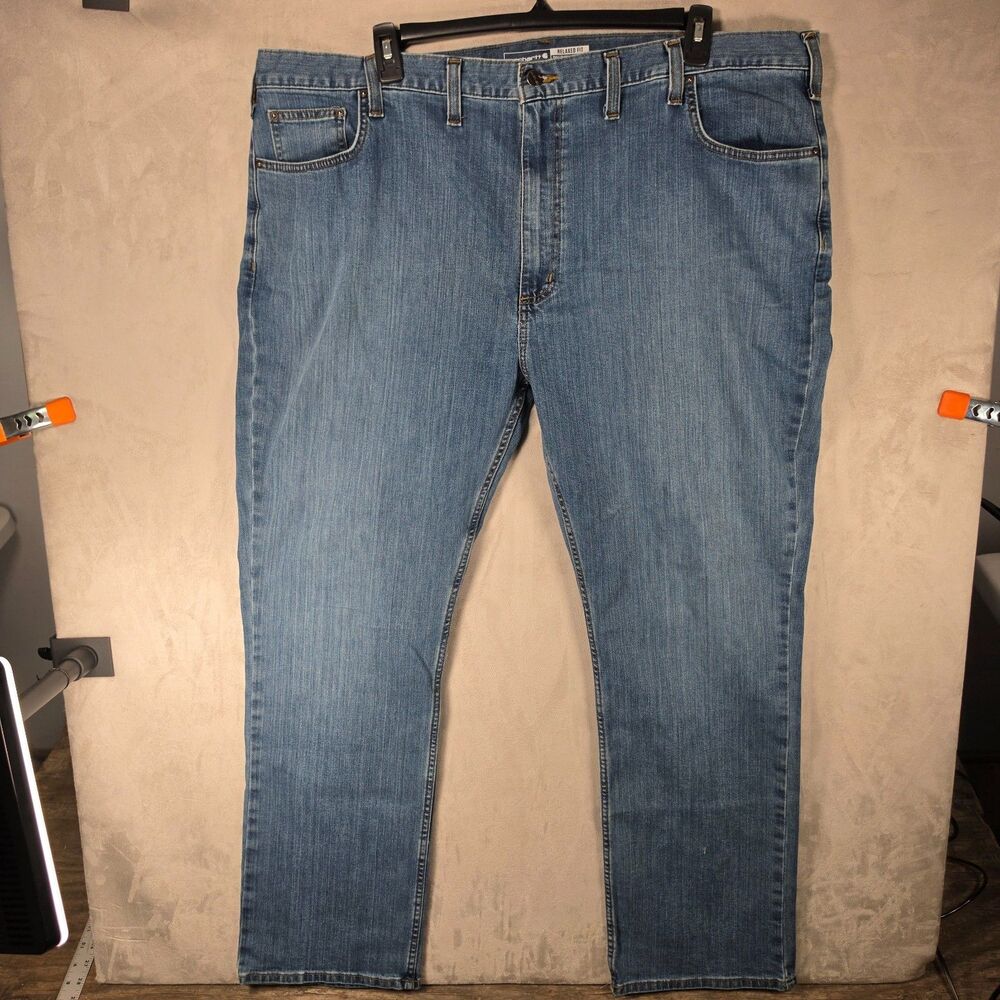 Carhartt Rugged Flex Men’s Relaxed Fit Straight Leg Jeans Blue Denim 45x31 Big